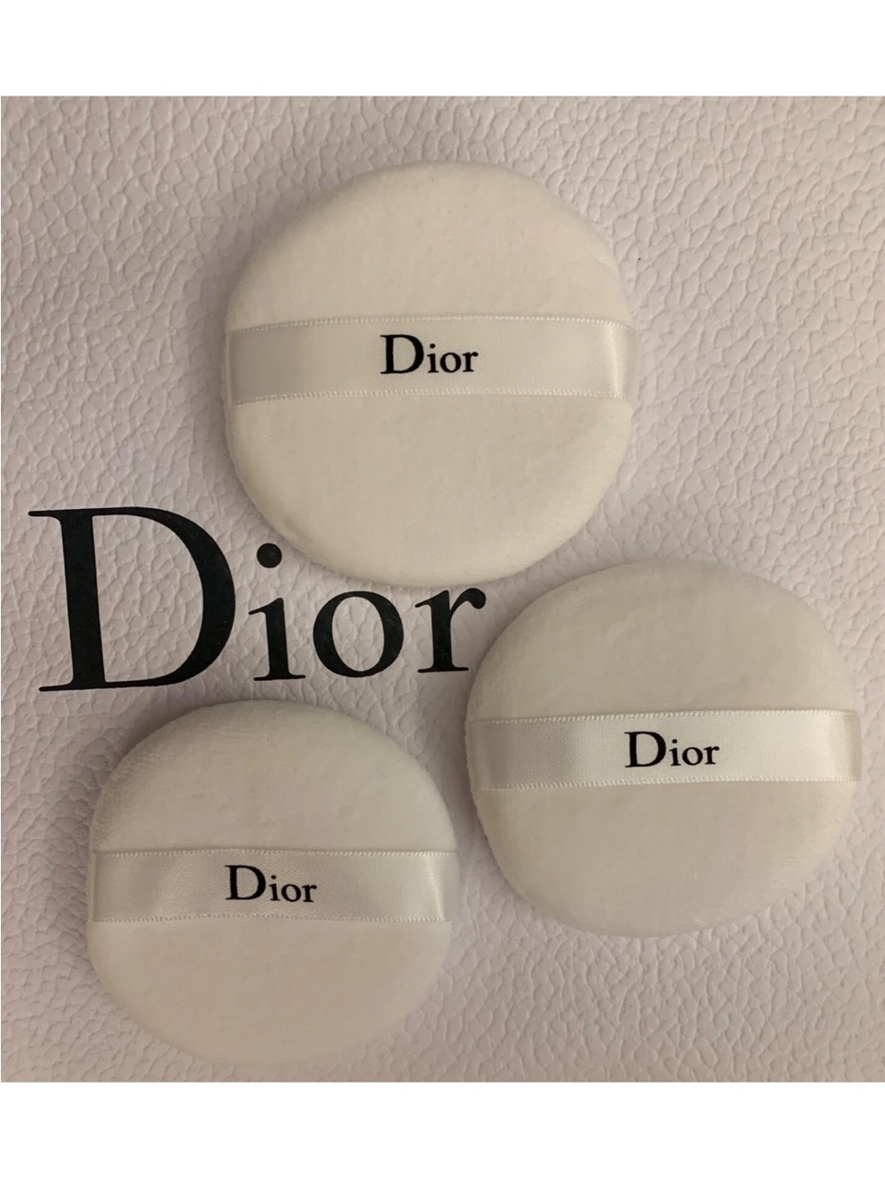 Dior White Powder Puffs - Set of 3